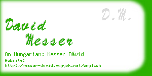david messer business card